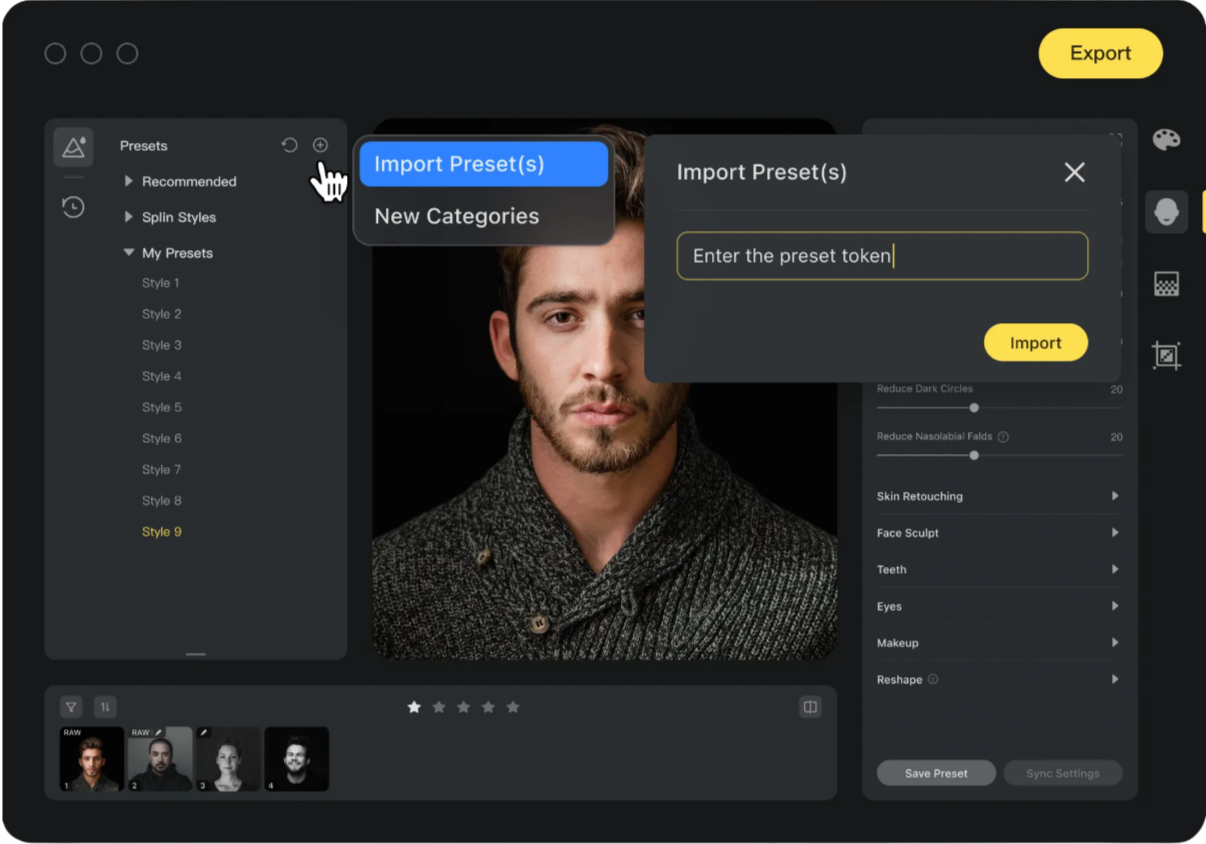 프리셋 가져오기 방법