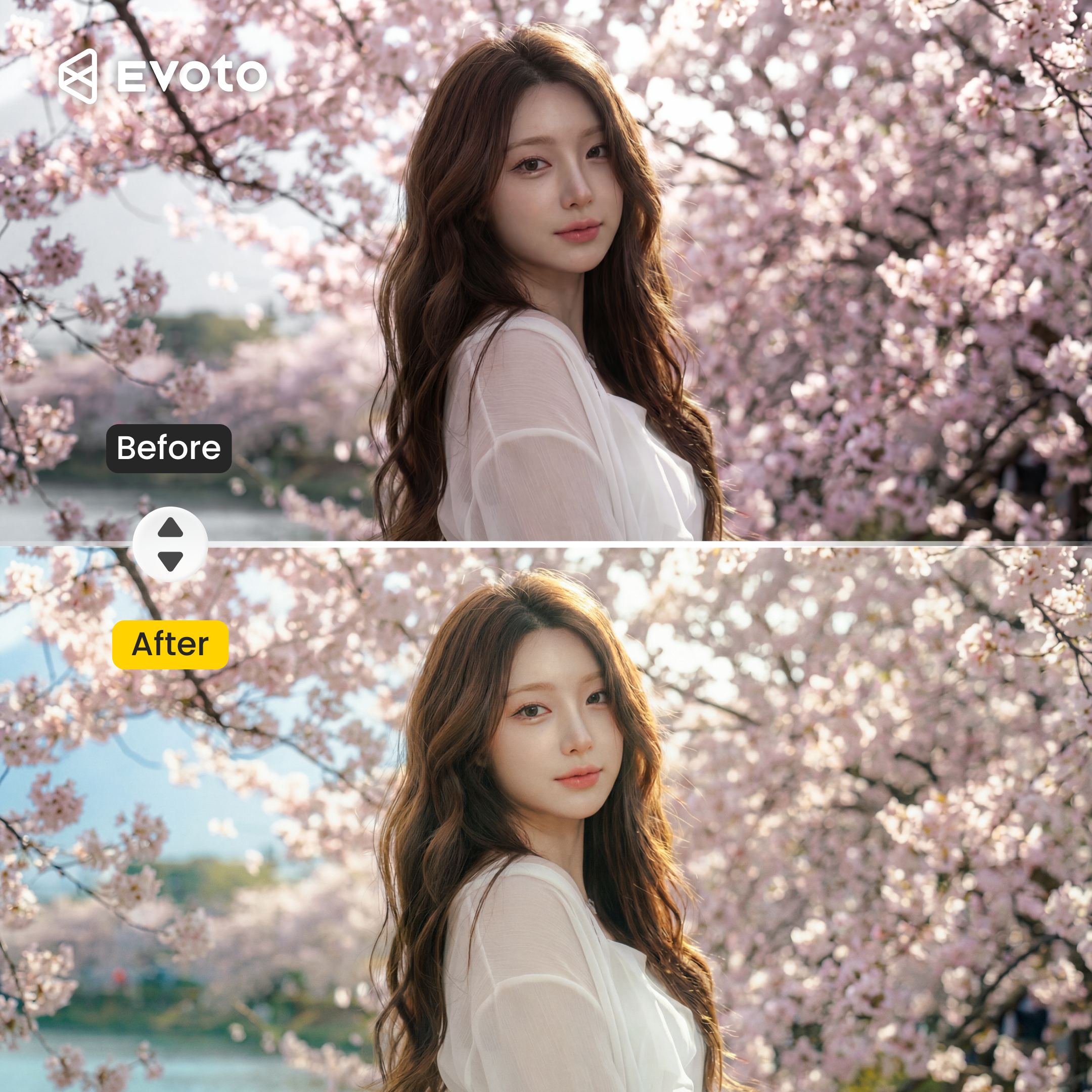 Floral Portrait 프리셋 Before/After